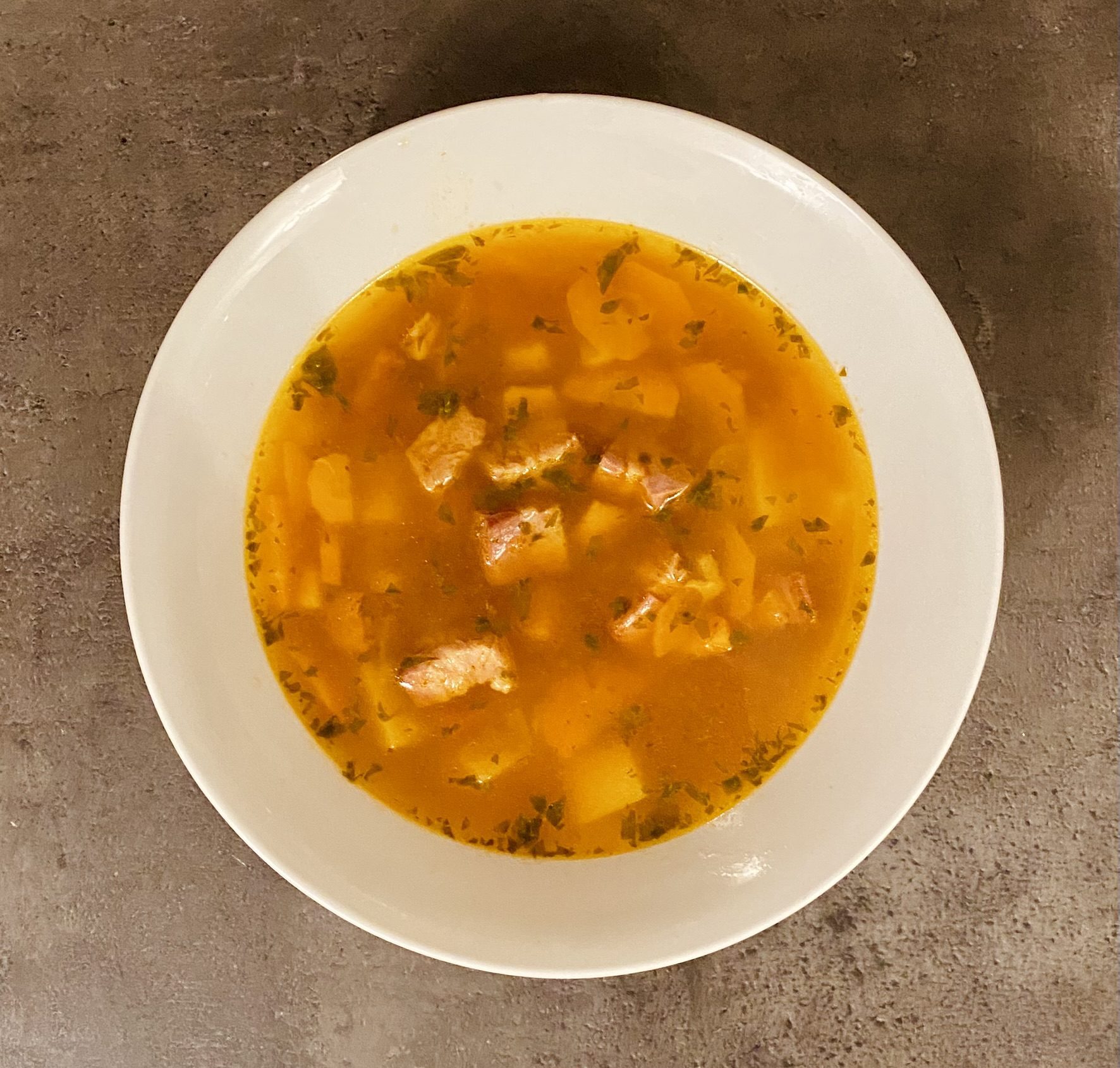 Ciorbă de legume cu bacon