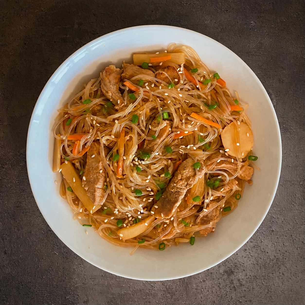 Noodles cu carne de porc