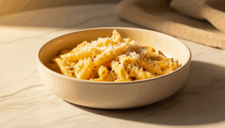 Penne cu cascaval cremos