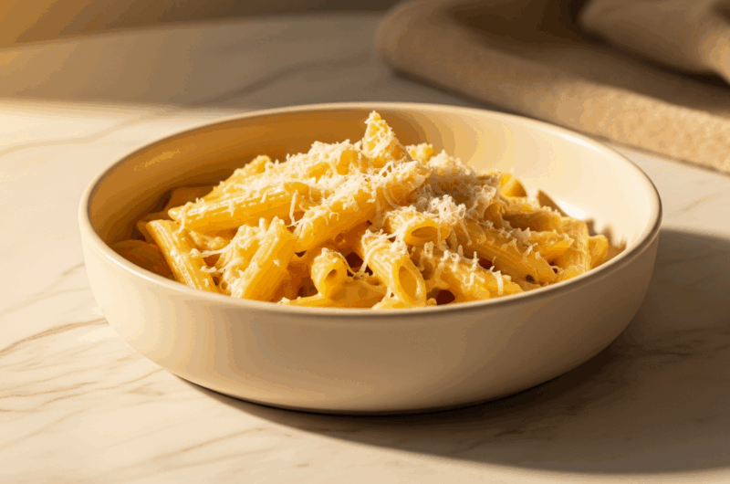 Penne cu cașcaval cremos