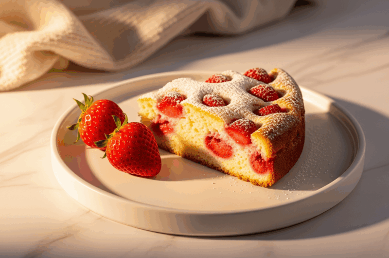 Prăjitură Ricotta cu căpșuni