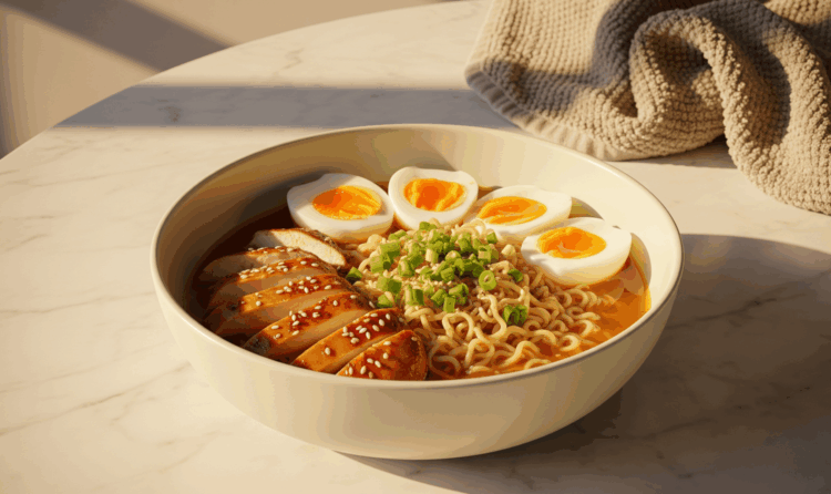 Ramen cu tofu si piept de pui