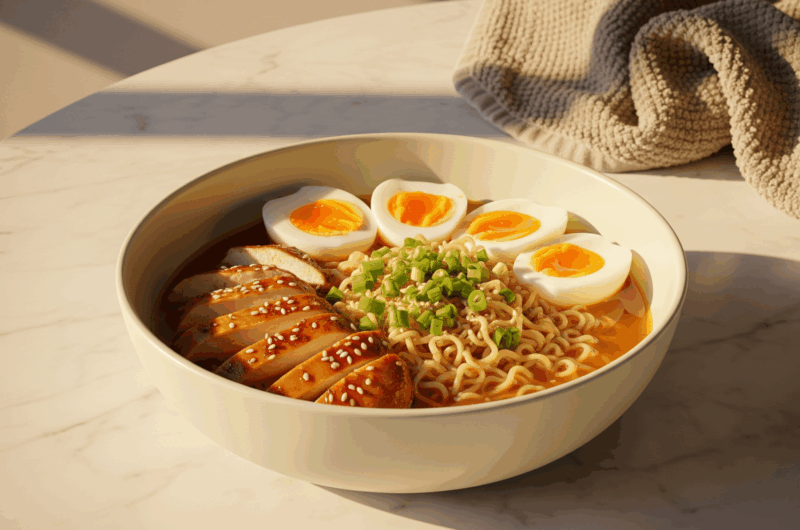 Ramen cu piept de pui