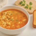 Ciorba de perisoare cu paste orzo