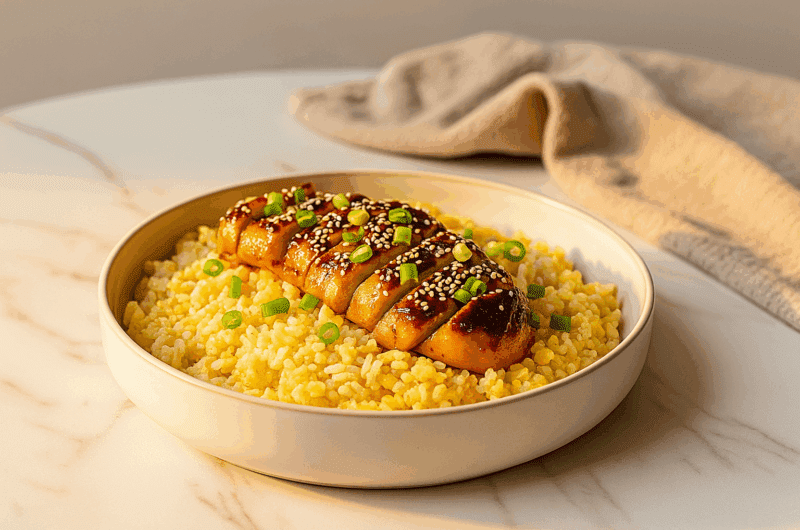 Orez cu pui teriyaki