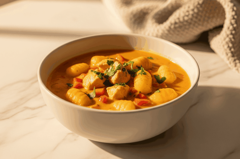 Supă de pui cu gnocchi